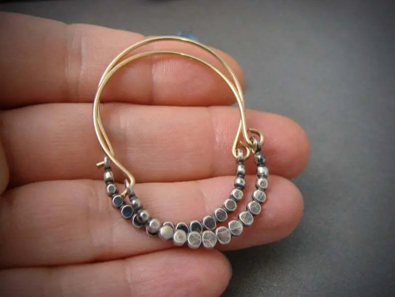 Boho Earrings made of Cubic Silver Unique Joyas