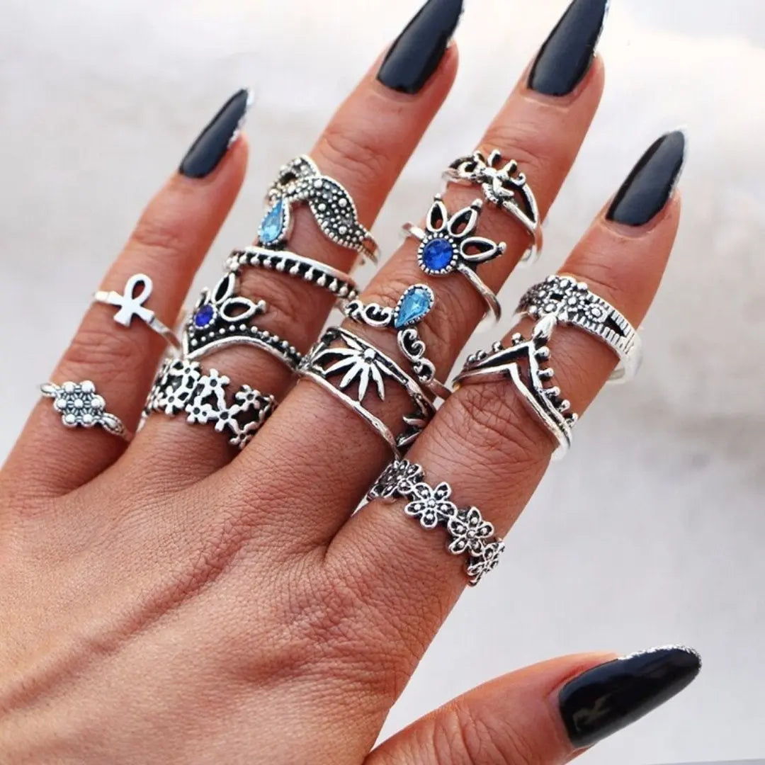 Unique Premium Pack of 8 to 12 Rings Claire Jewelry