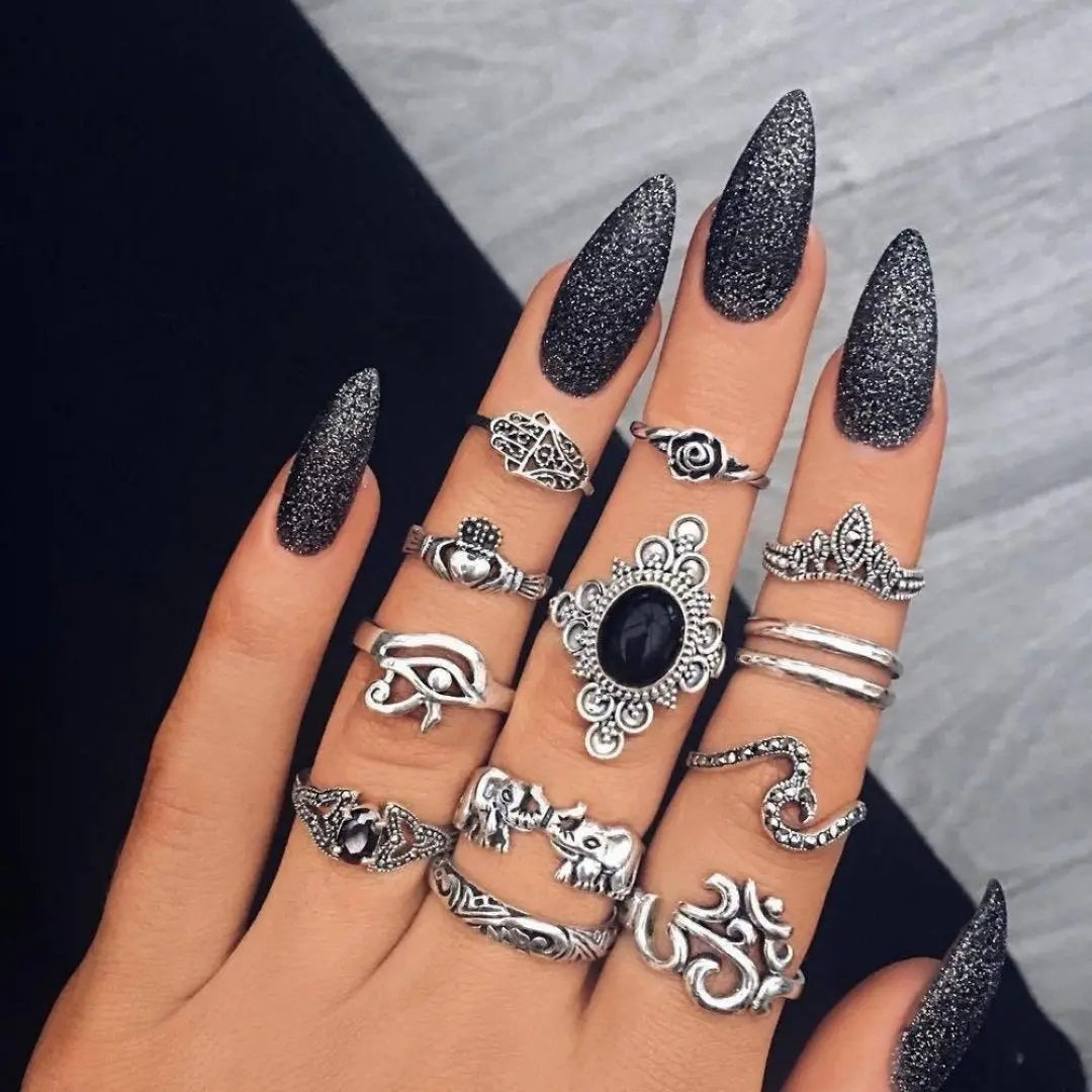 Unique Premium Pack of 8 to 12 Rings Claire Jewelry