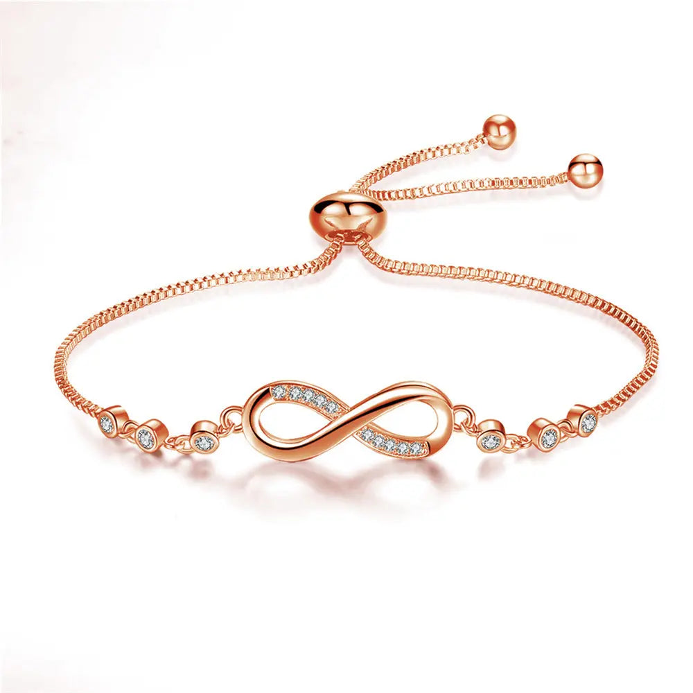 Adjustable Infinity Bracelet in Silver Claire Jewelry
