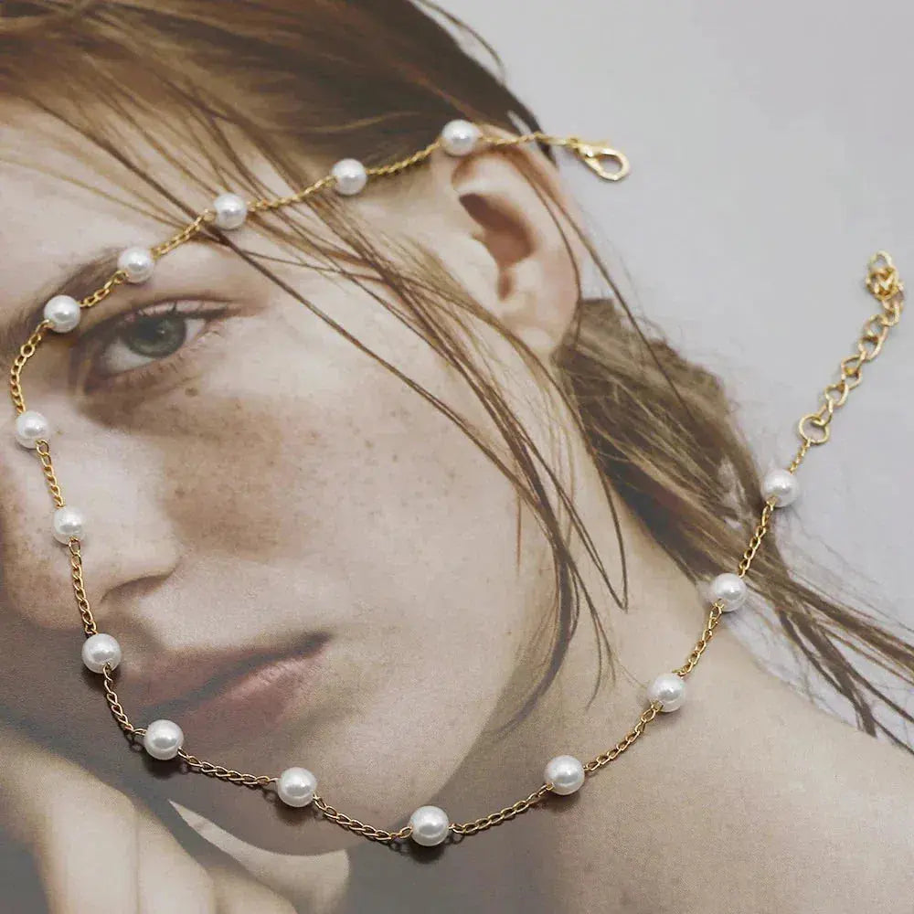 Pearl necklace in gold Unique Joyas
