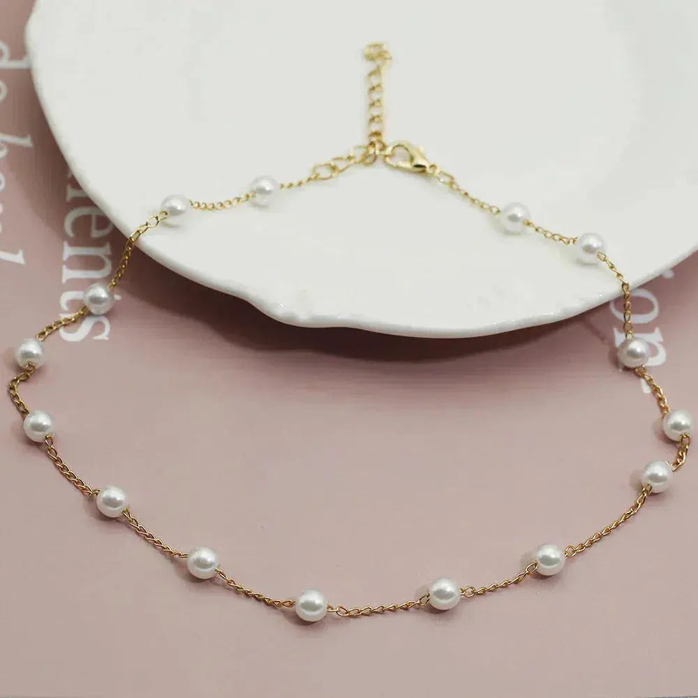 Pearl necklace in gold Unique Joyas