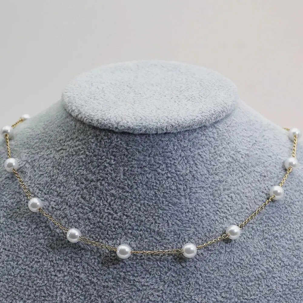 Pearl necklace in gold Unique Joyas