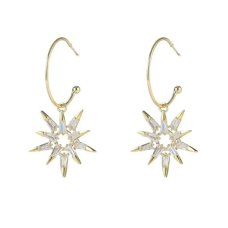 Star Earrings in Gold and Silver Unique Joyas