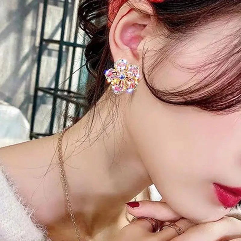 Multicolored Zirconia Earrings made of Sterling Silver Unique Joyas