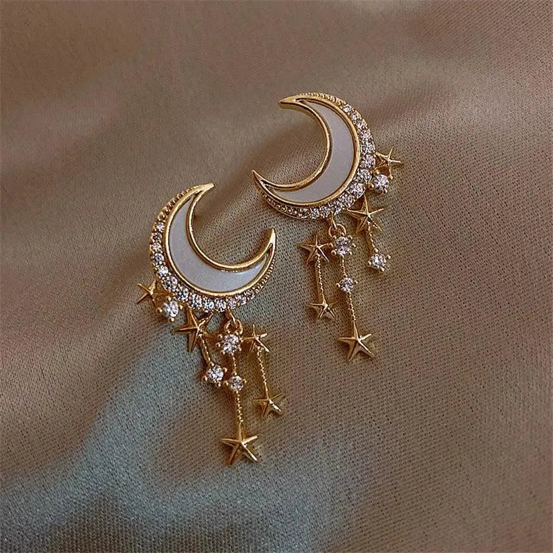 Luxurious Moonlight Earrings Unique Joyas