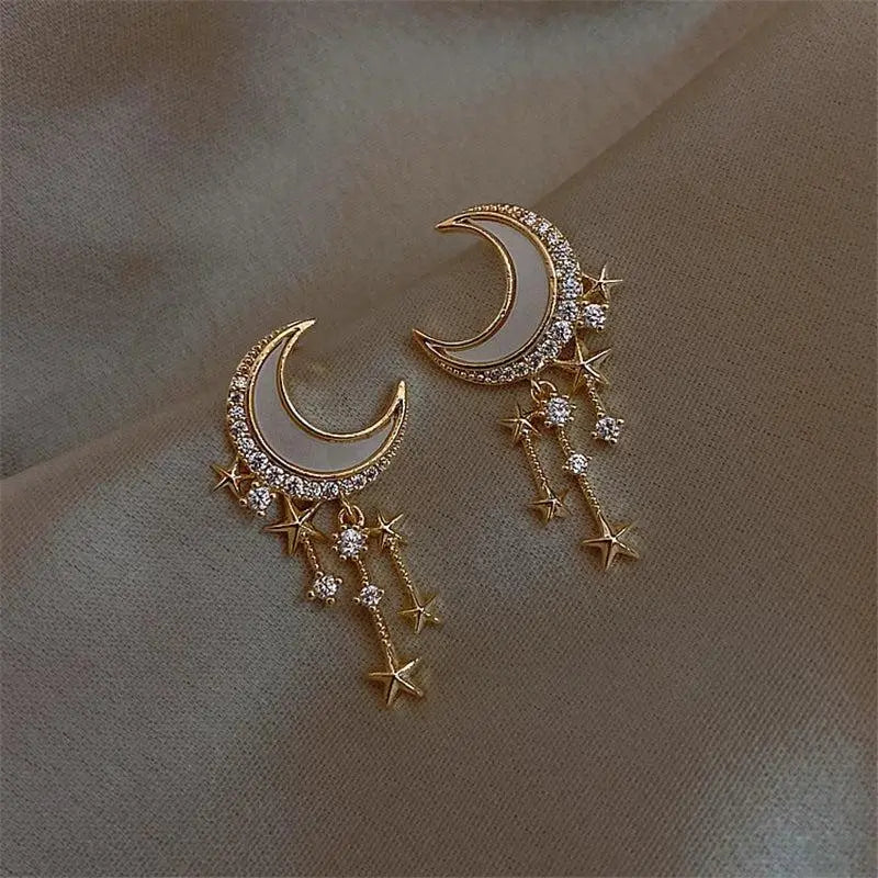 Luxurious Moonlight Earrings Unique Joyas