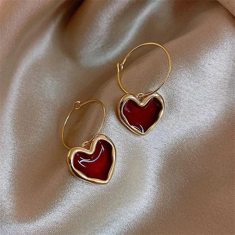 Heart earrings in gold Unique Joyas