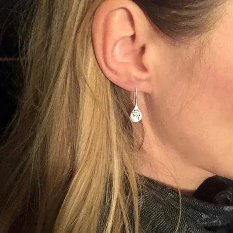 925 Sterling Silver Dandelion Earrings Unique Joyas
