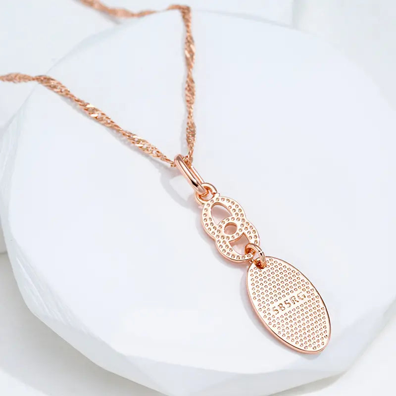 Gold-plated necklace with a shiny tip Unique Joyas