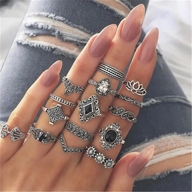 Unique Premium Pack of 8 to 12 Rings Claire Jewelry