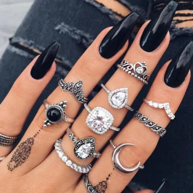 Unique Premium Pack of 8 to 12 Rings Claire Jewelry