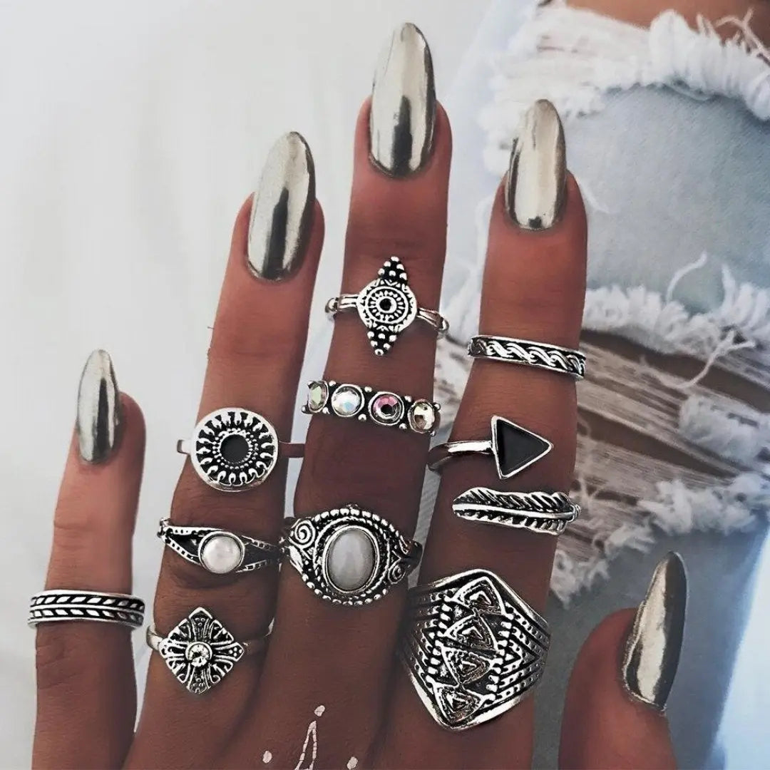 Unique Premium Pack of 8 to 12 Rings Claire Jewelry
