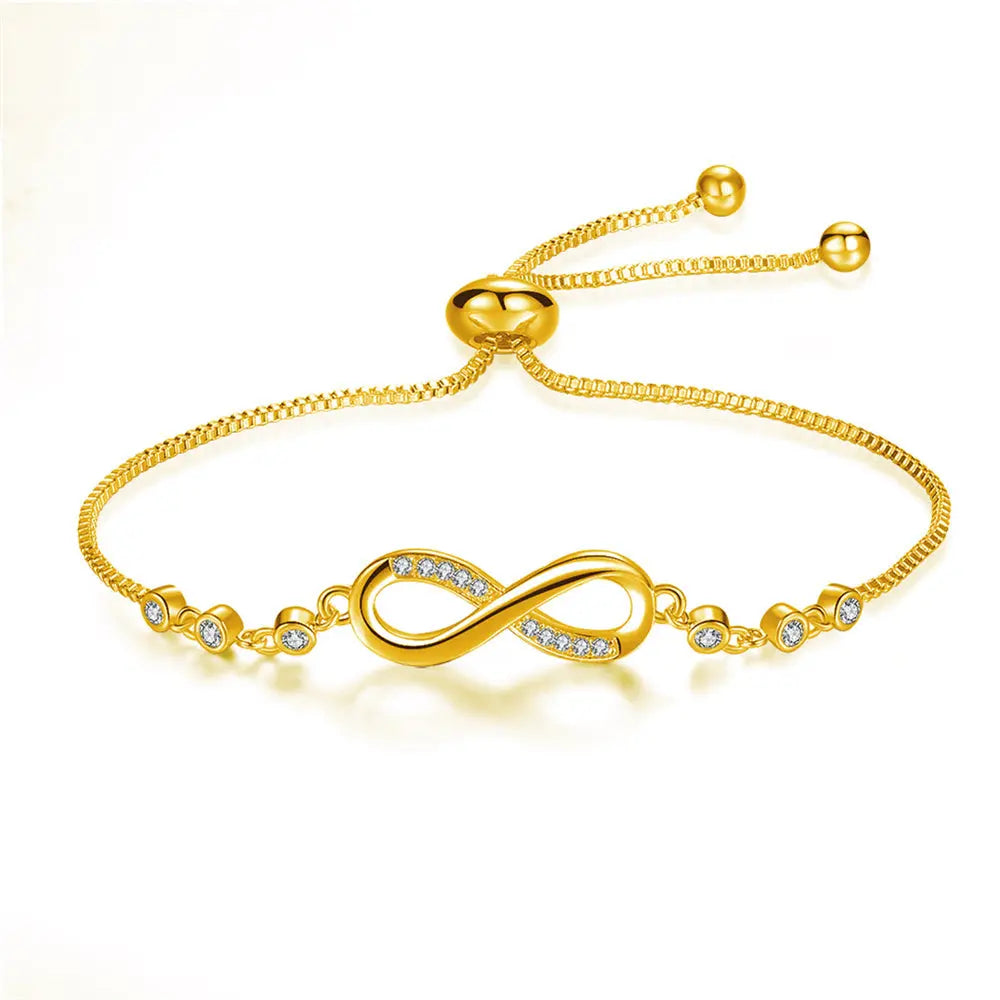 Adjustable Infinity Bracelet in Silver Claire Jewelry