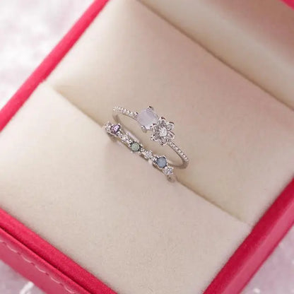Adjustable Ring Made of Silver and Moonstone Unique Joyas