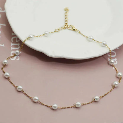 Pearl necklace in gold Unique Joyas