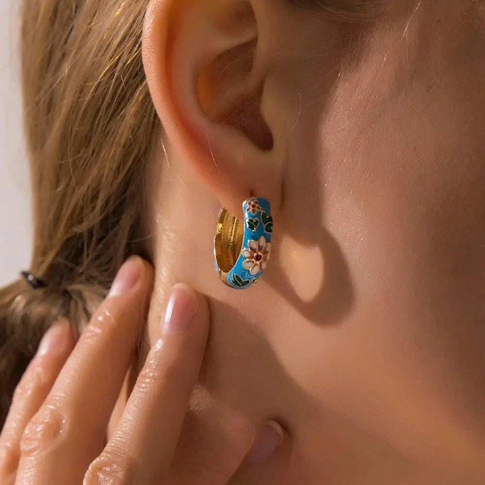 Luxurious Floral Earrings Unique Joyas