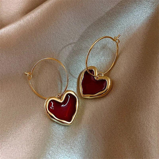 Heart earrings in gold Unique Joyas