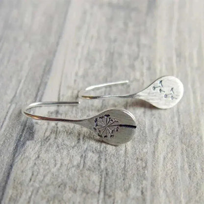 925 Sterling Silver Dandelion Earrings Unique Joyas
