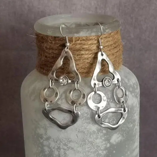 Vintage Silver Ethnic Earrings Unique Joyas