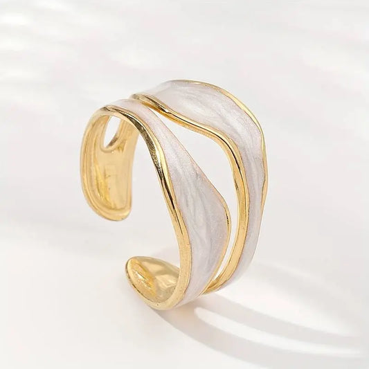 Vintage White Gold Ring Unique Joyas