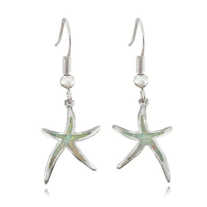 Sea Urchin Earrings made of Opal and Silver