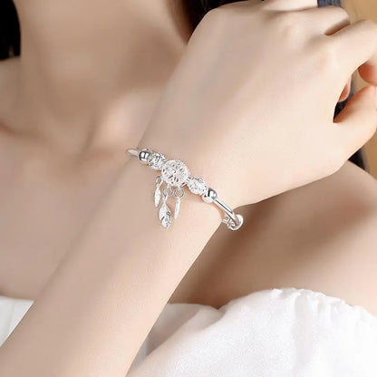 925 Silver adjustable dreamcatcher bracelet Claire Jewelry